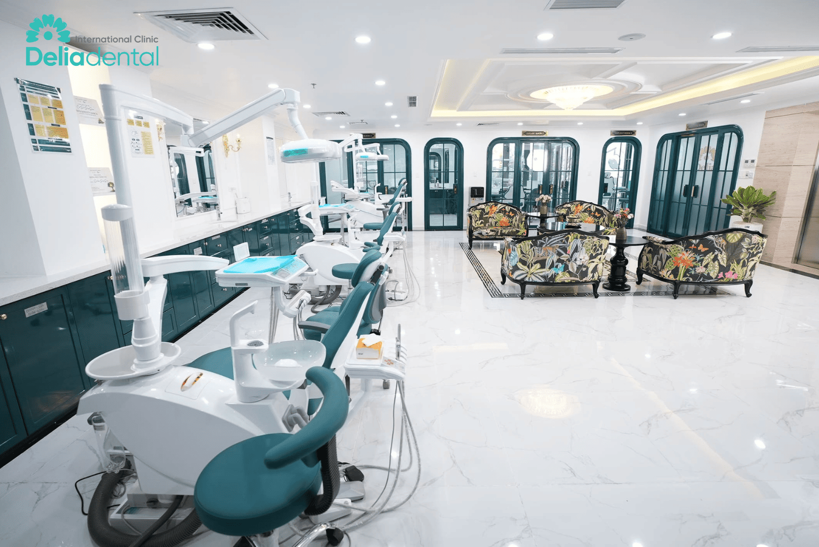 Delia Dental Clinic reception area in Ho Chi Minh City