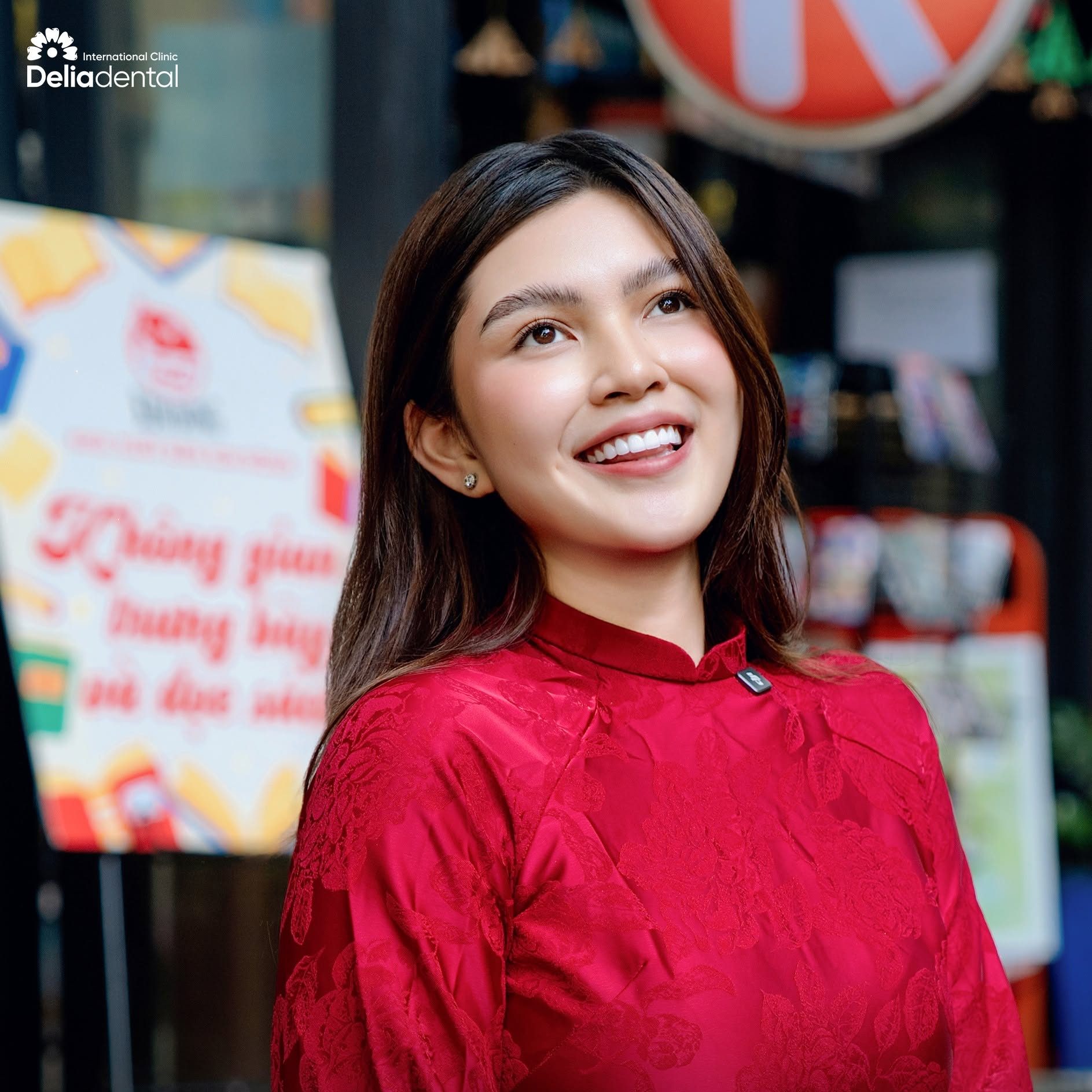 Hannah's glowing smile at Delia International Dental Clinic