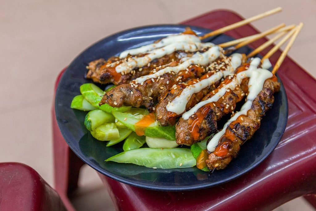 Try to avoid food like grilled pork skewers to reduce the risk